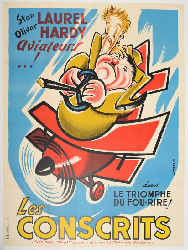 Double Deuces, Laurel and Hardy - Original Vintage Poster