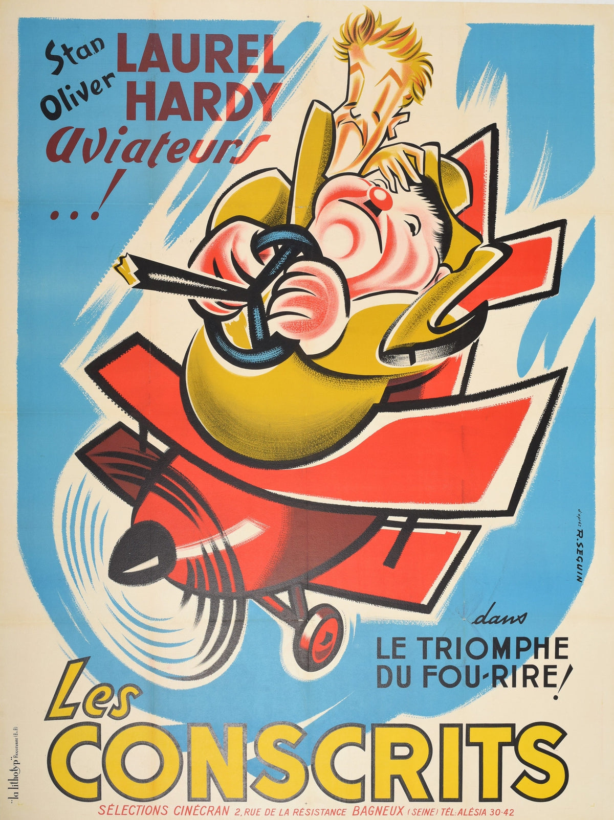 Double Deuces, Laurel and Hardy - Original Vintage Poster
