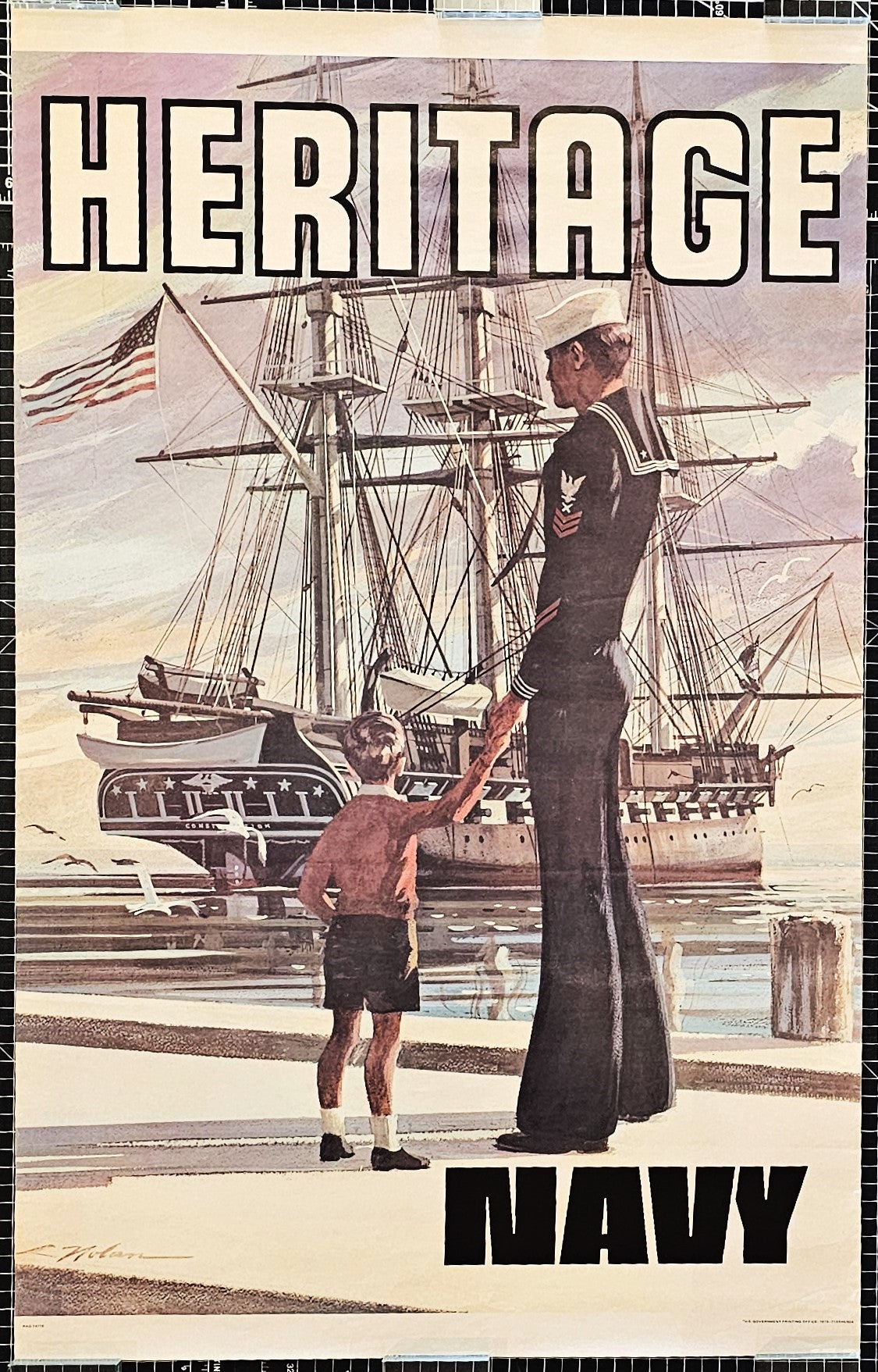 Heritage- Navy - Original Vintage Poster