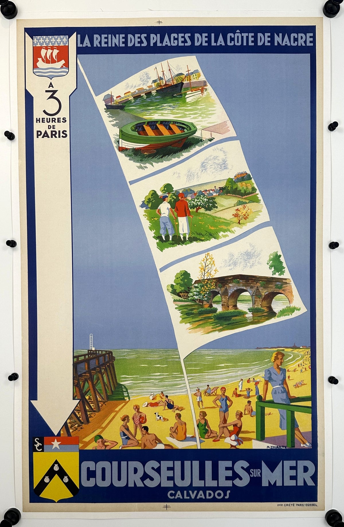 Courseulles-Sur-Mer, Normandy - Original Vintage Poster