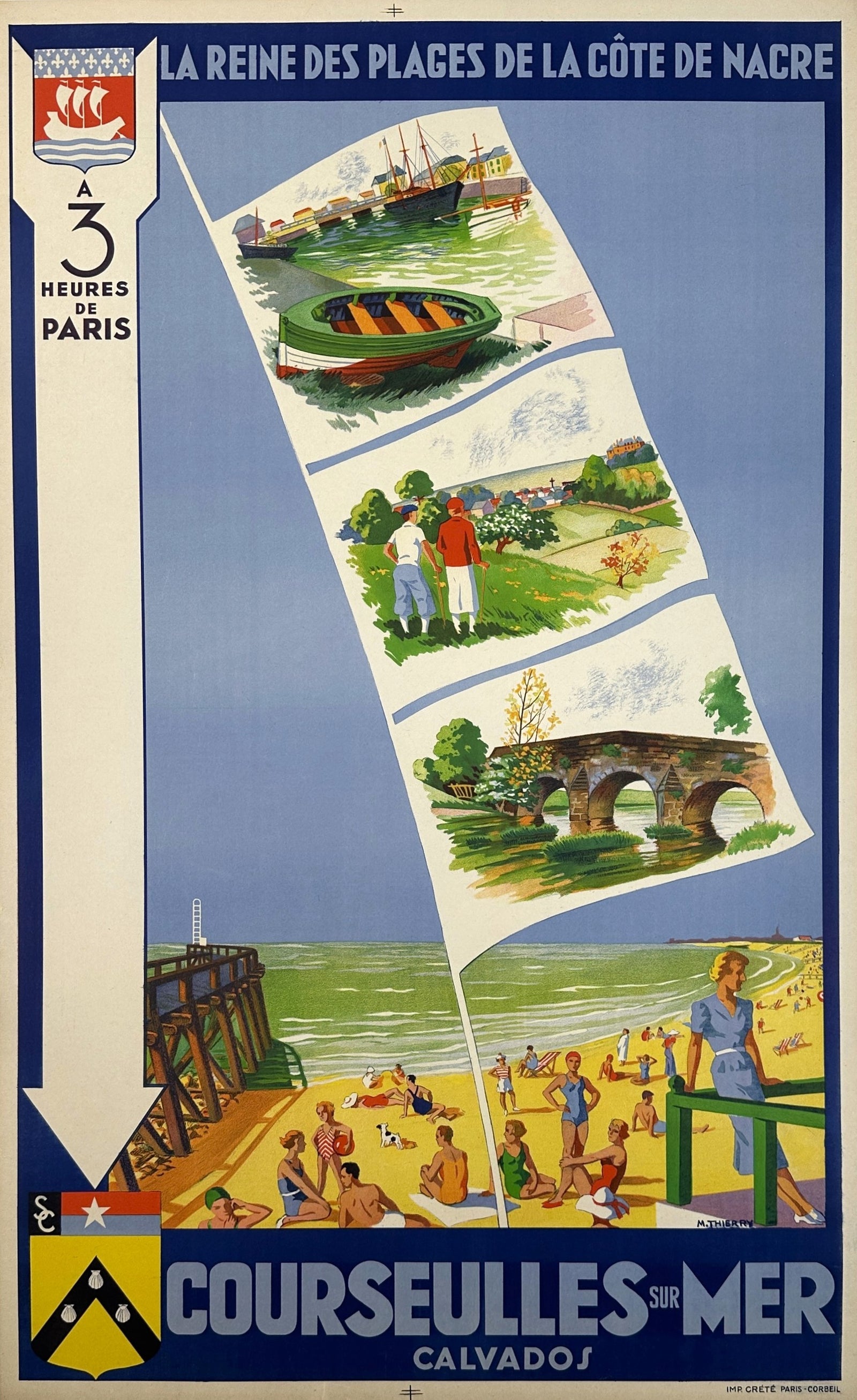 Courseulles-Sur-Mer, Normandy - Original Vintage Poster