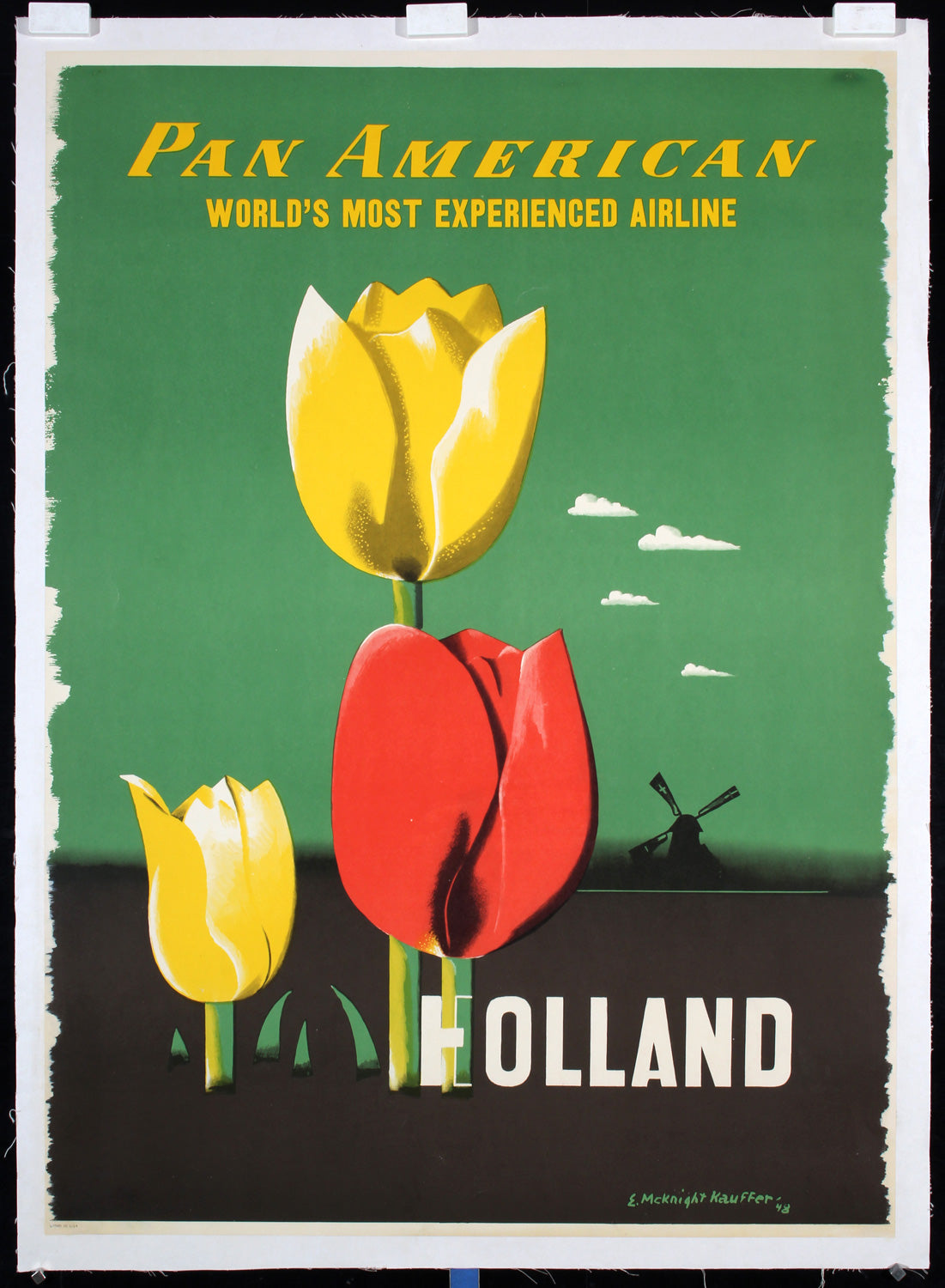 Pan American - Holland by Edward Kauffer, 1948 - Original Vintage Poster