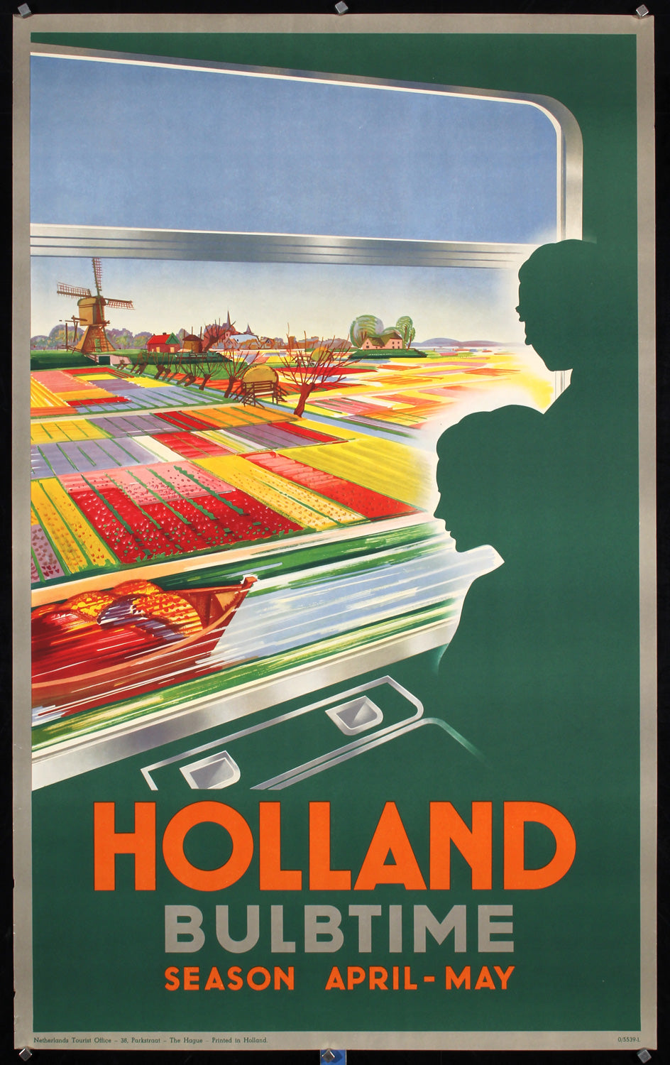 Holland - Bulbtime by Emmanuel Gaillard, ca. 1950 - Original Vintage Poster