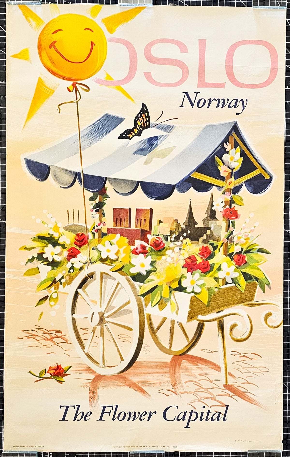 Oslo, The Flower Capital - Original Vintage Poster