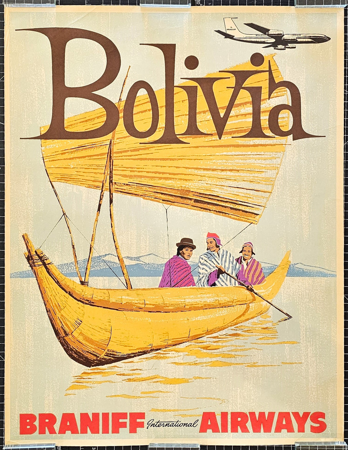 *Braniff Airways - Bolivia by Anonymous, ca. 1955 - Original Vintage Poster