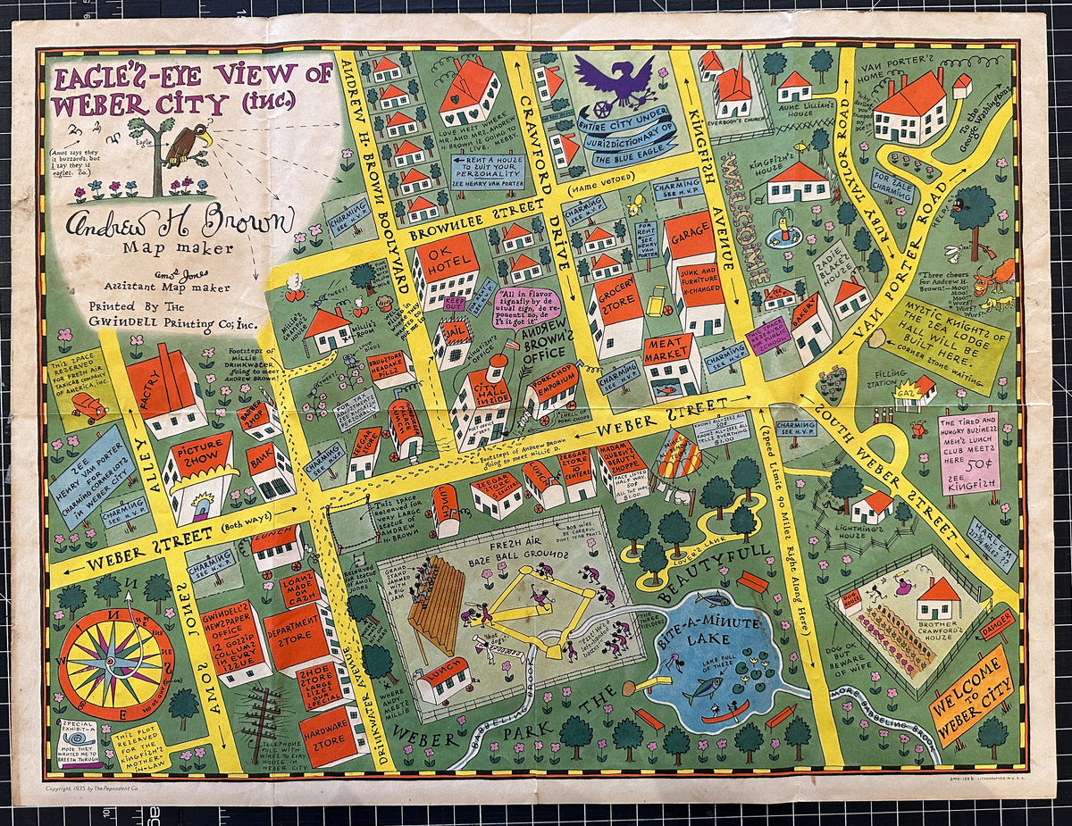 Weber City, Amos 'n Andy  - Original Vintage Map