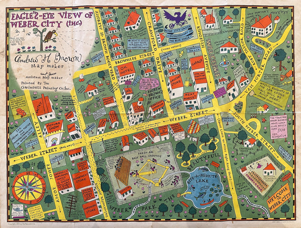 Weber City, Amos 'n Andy  - Original Vintage Map