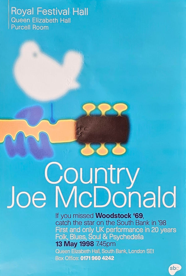 Country Joe McDonald at the Southbank Centre - Original Vintage Poster