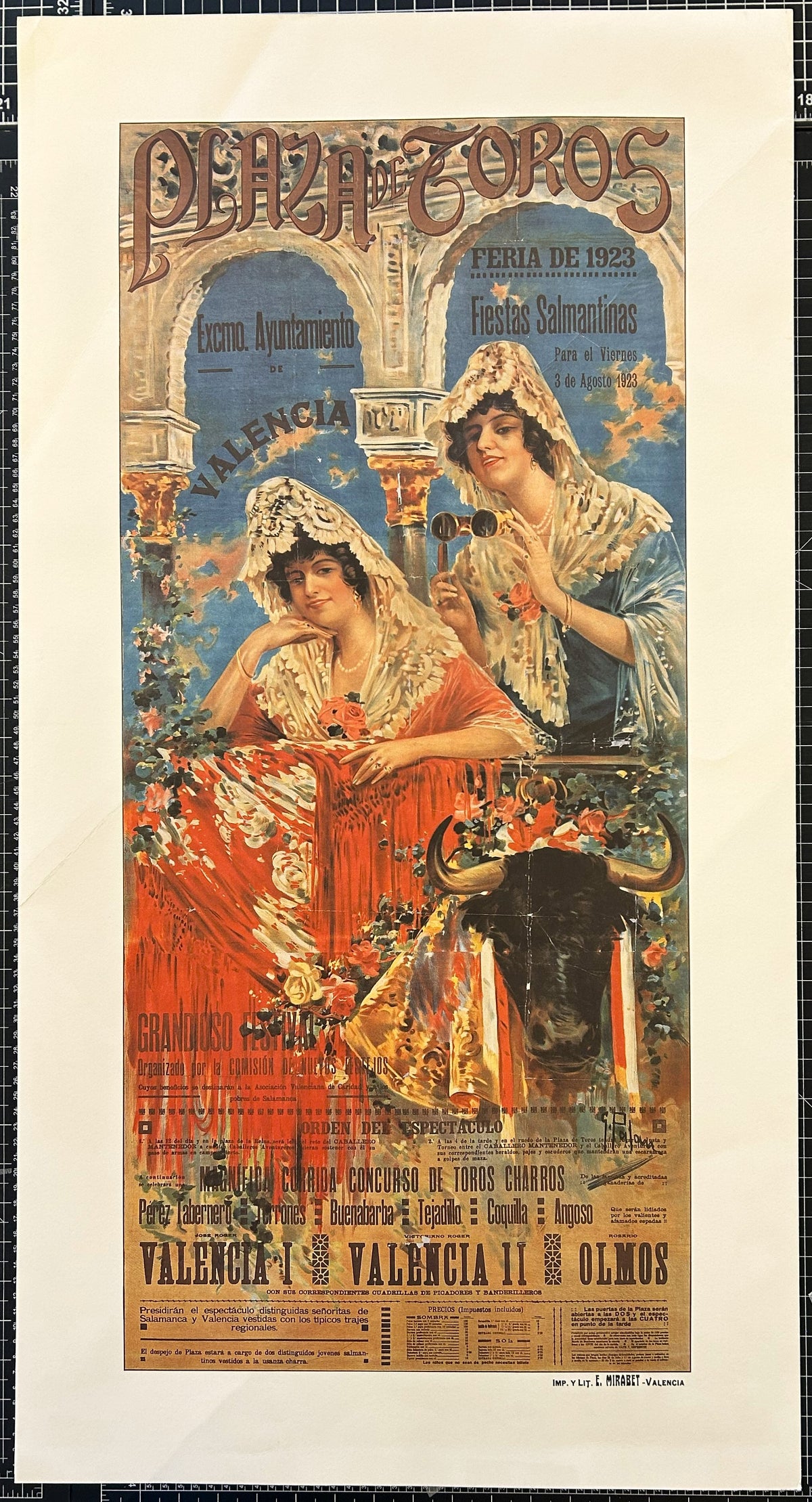 Plaza de Toros Valenica (Historical Re-Issue) - Original Vintage Poster