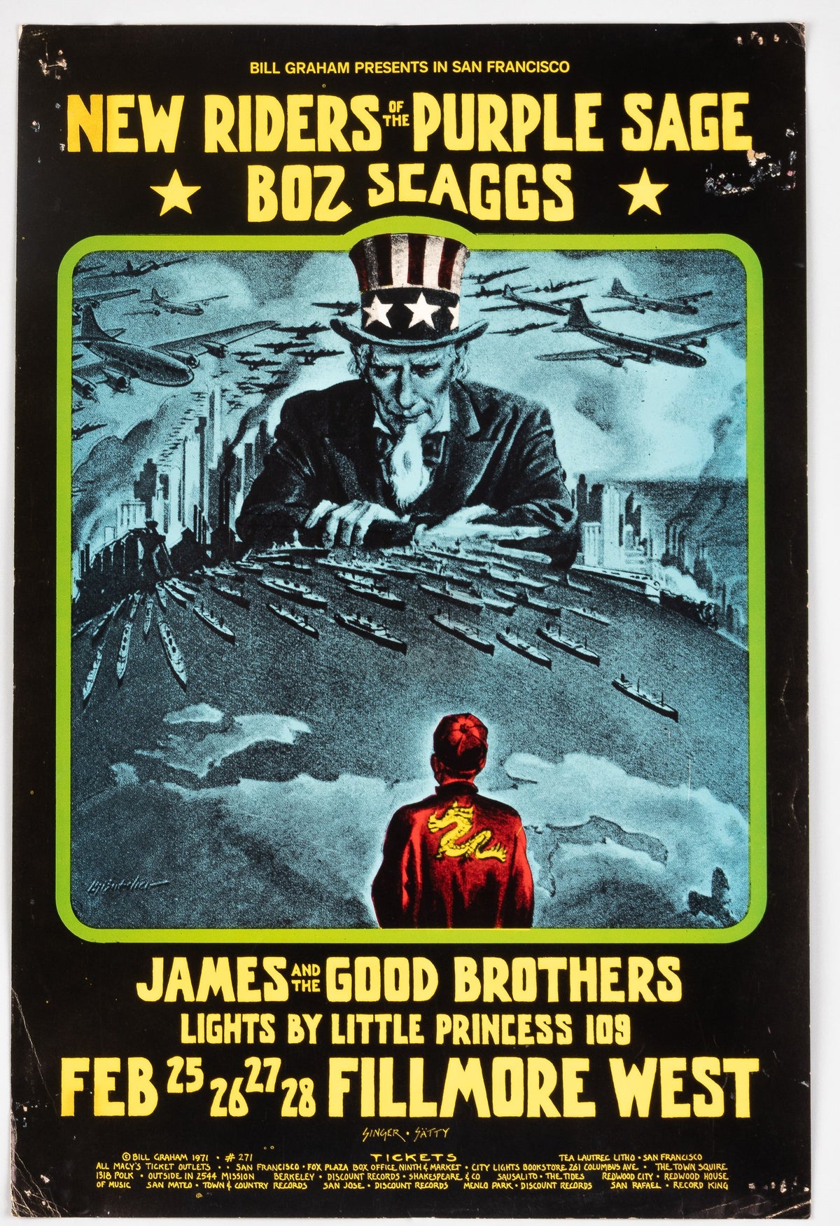 New Riders, Uncle Sam (BG-271)  - Original Vintage Poster