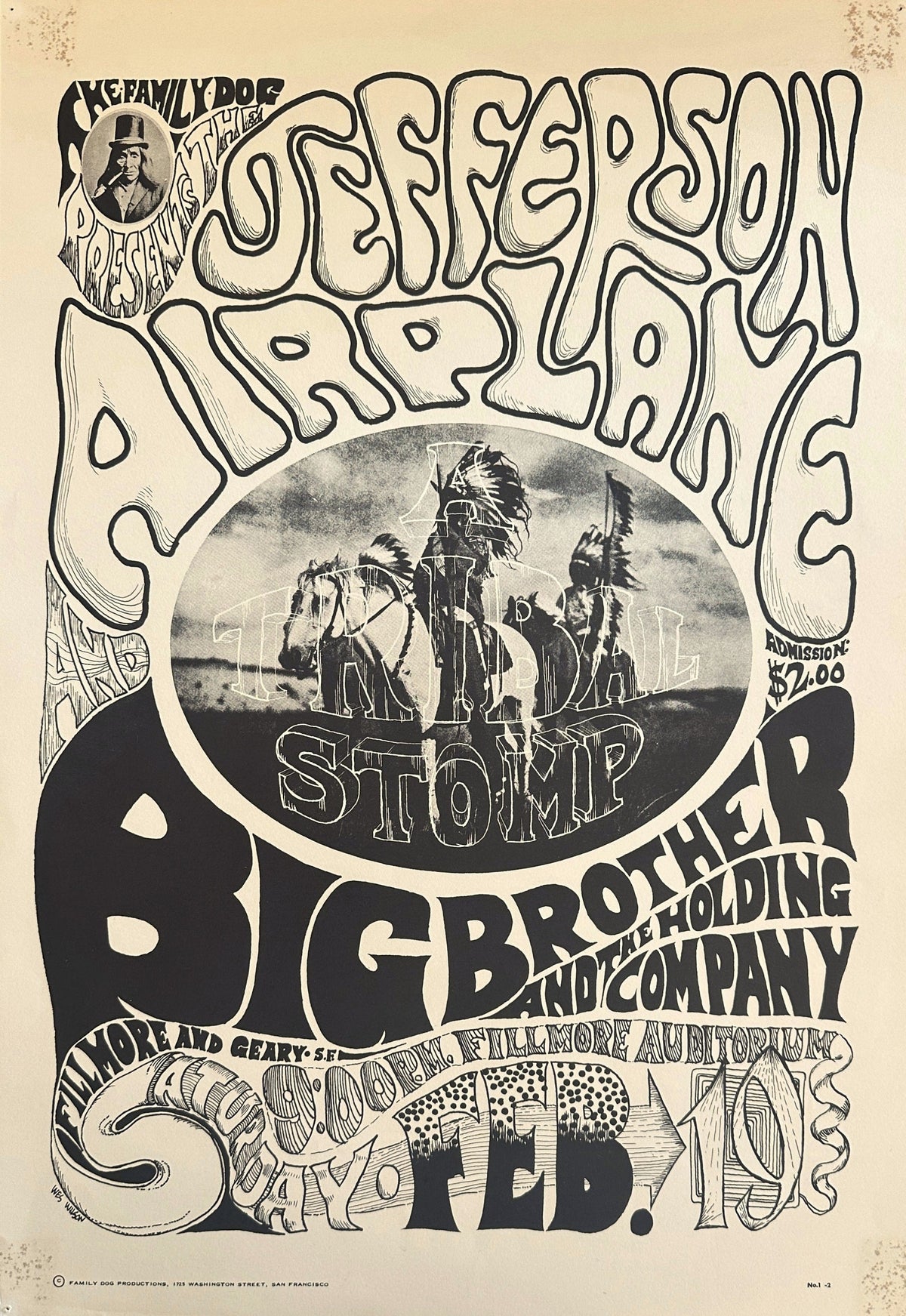 Jefferson Airplane, Big Brother by Wes Wilson (FD-1-2) - Original Vintage Poster