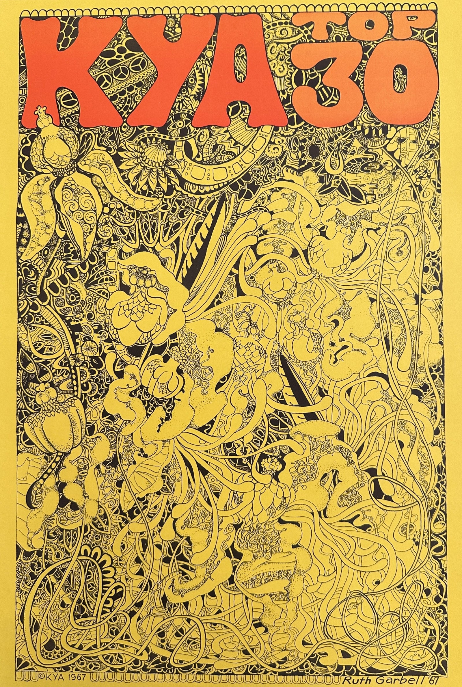 KYA Radio by Ruth Garbell - Original Vintage Poster