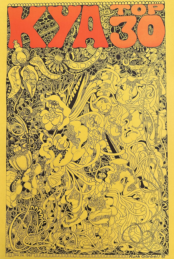 KYA Radio by Ruth Garbell - Original Vintage Poster