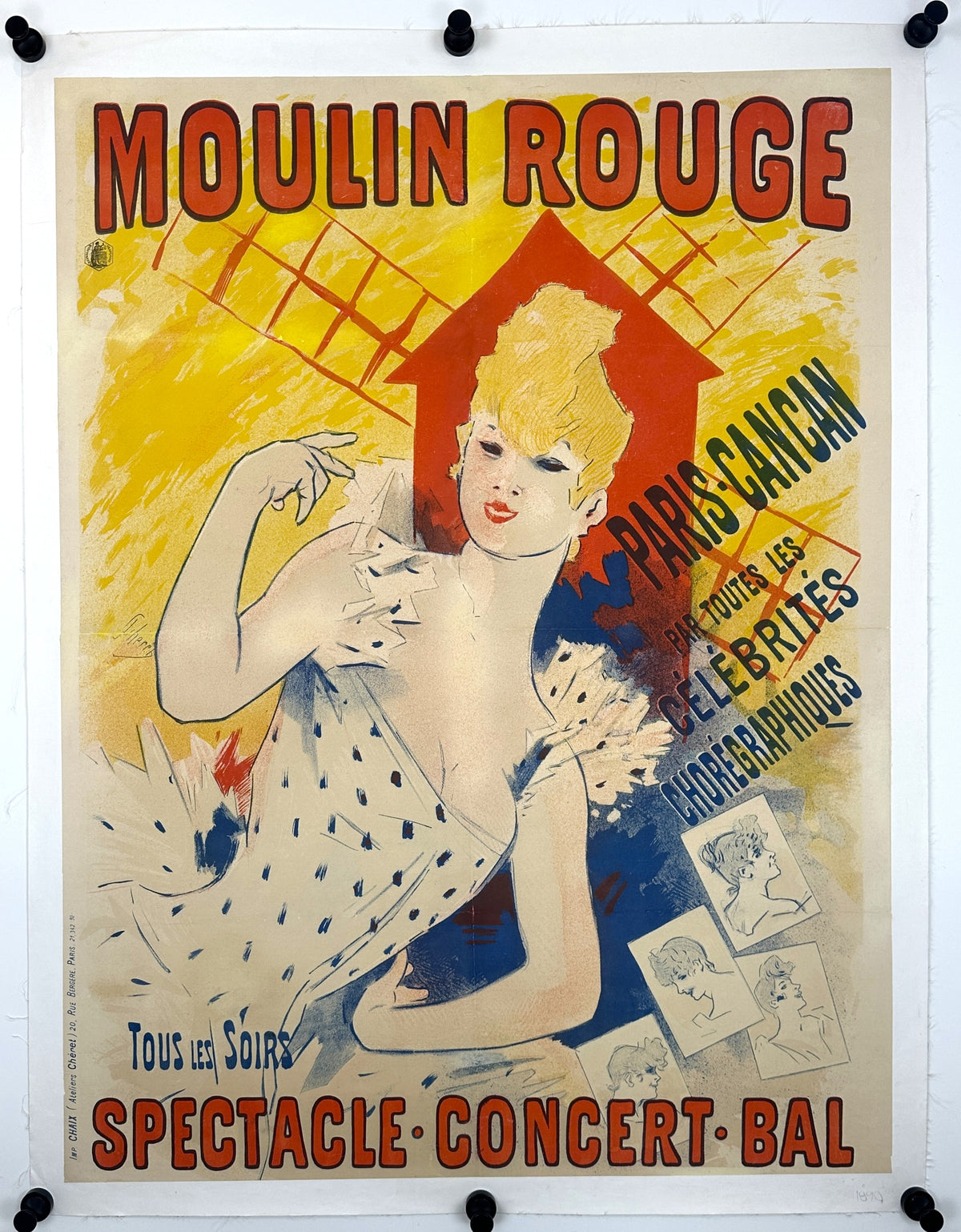 Moulin Rouge by Jules Chéret - Original Vintage Poster