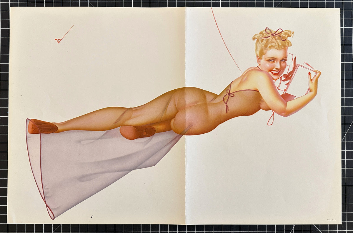 George Petty Pin-Up, Centerfold - Original Vintage Illustration