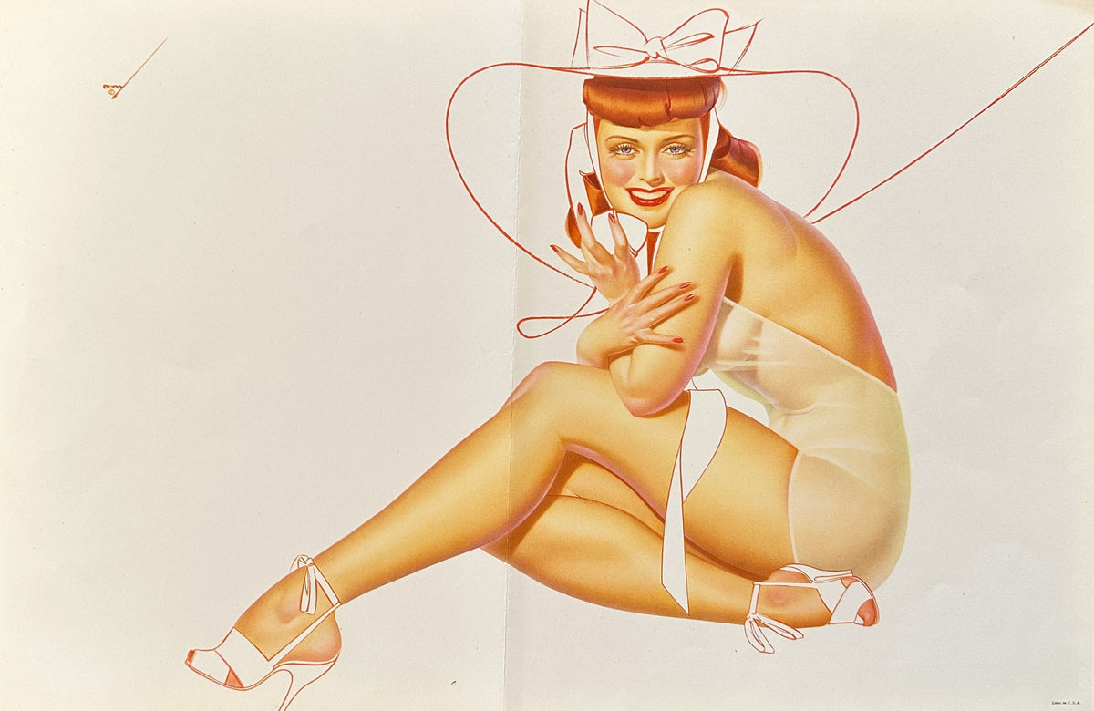 George Petty Pin-Up, Centerfold - Original Vintage Illustration
