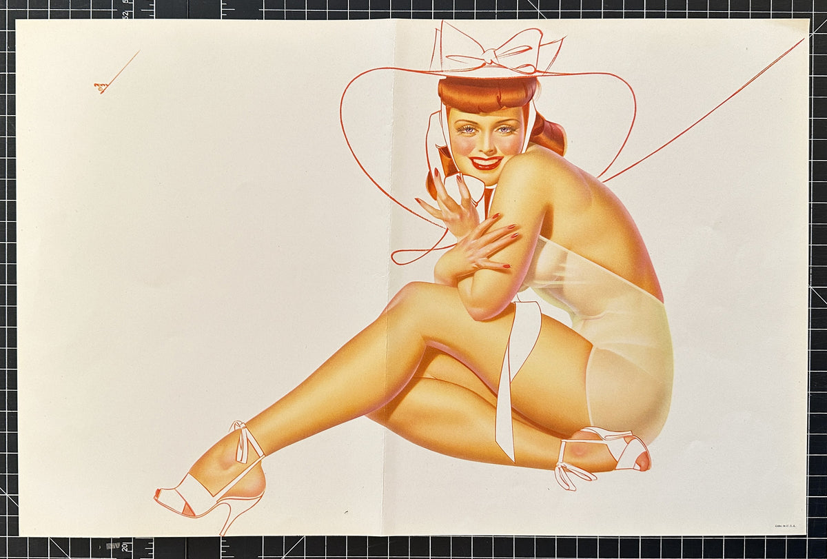 George Petty Pin-Up, Centerfold - Original Vintage Illustration