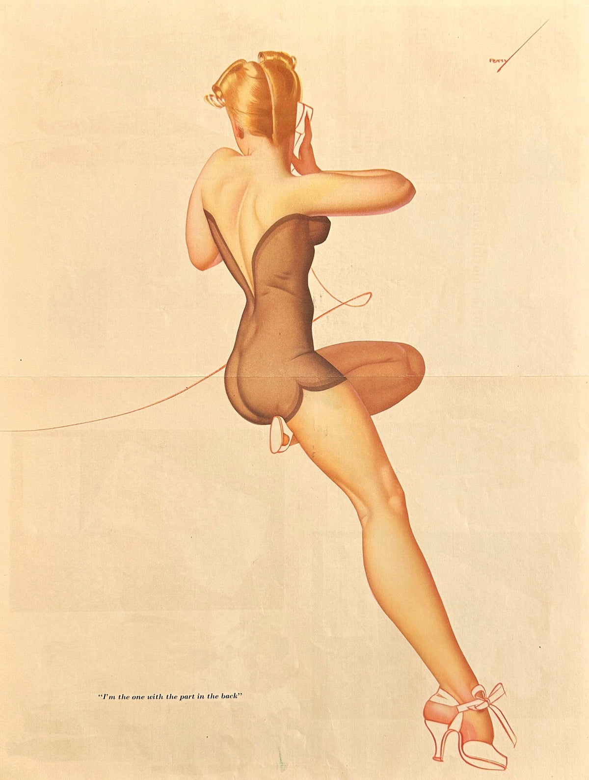 George Petty Pin-Up, Centerfold - Original Vintage Illustration