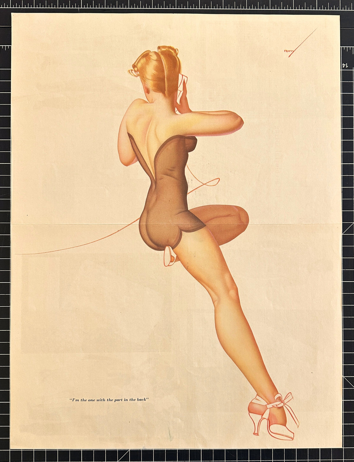 George Petty Pin-Up, Centerfold - Original Vintage Illustration