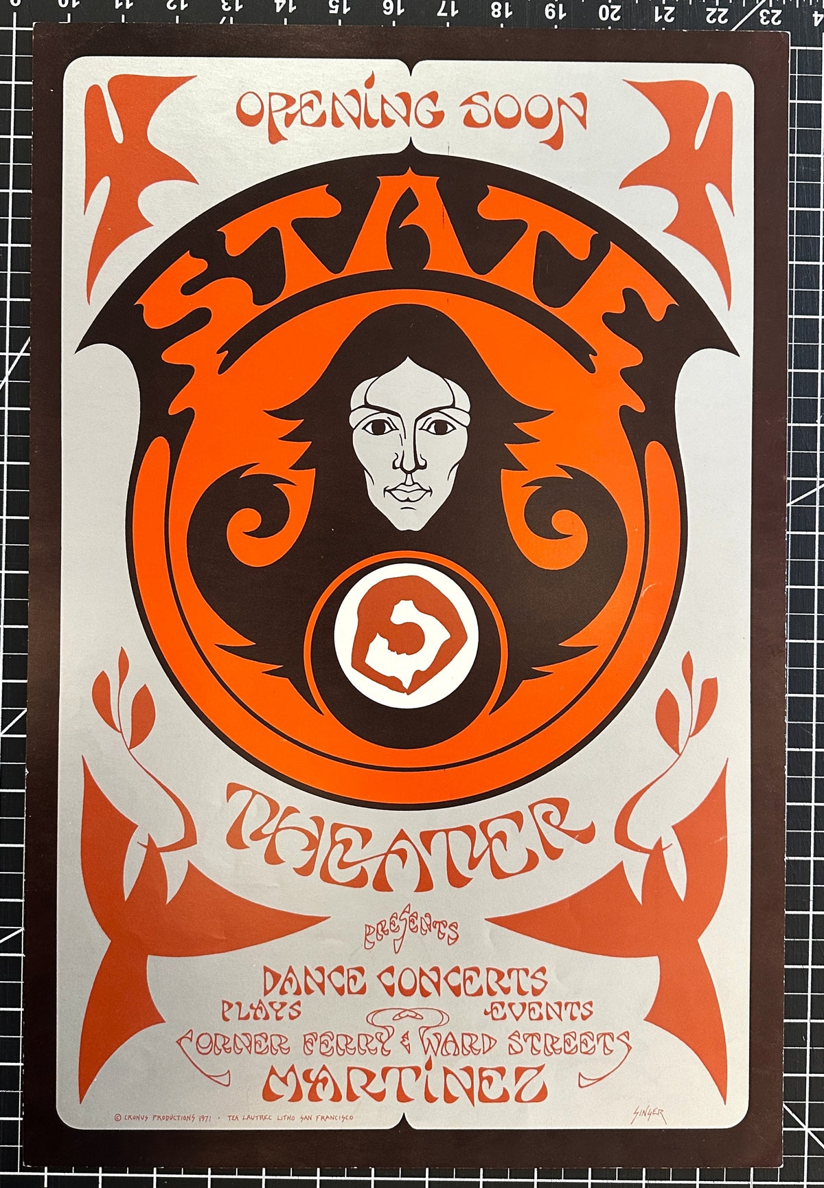 State Theater by David Singer - Original Vintage Poster