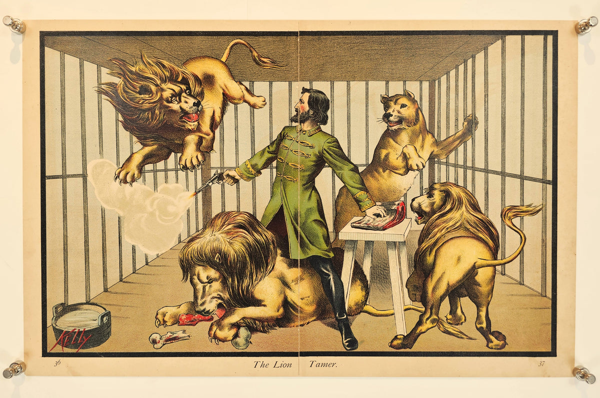 The Lion Tamer - Original Antique Print: