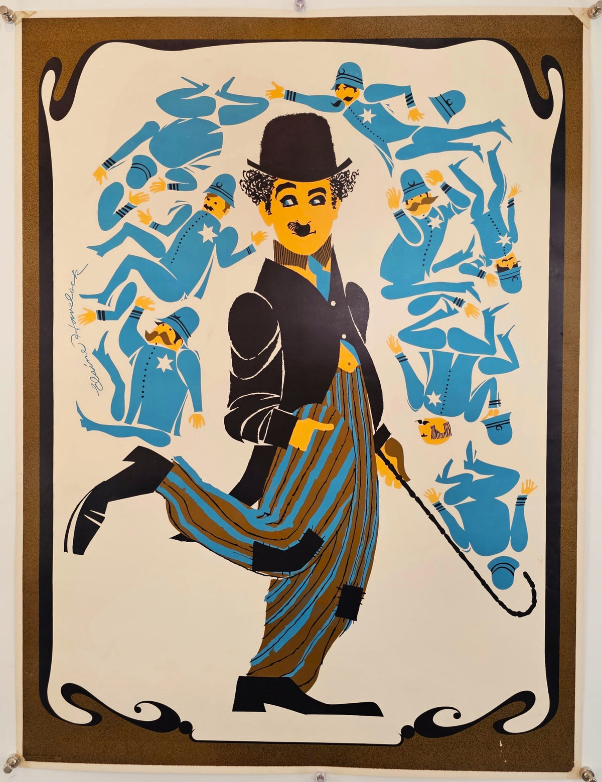 Charlie Chaplin by Elaine Havelock - Original Vintage Poster