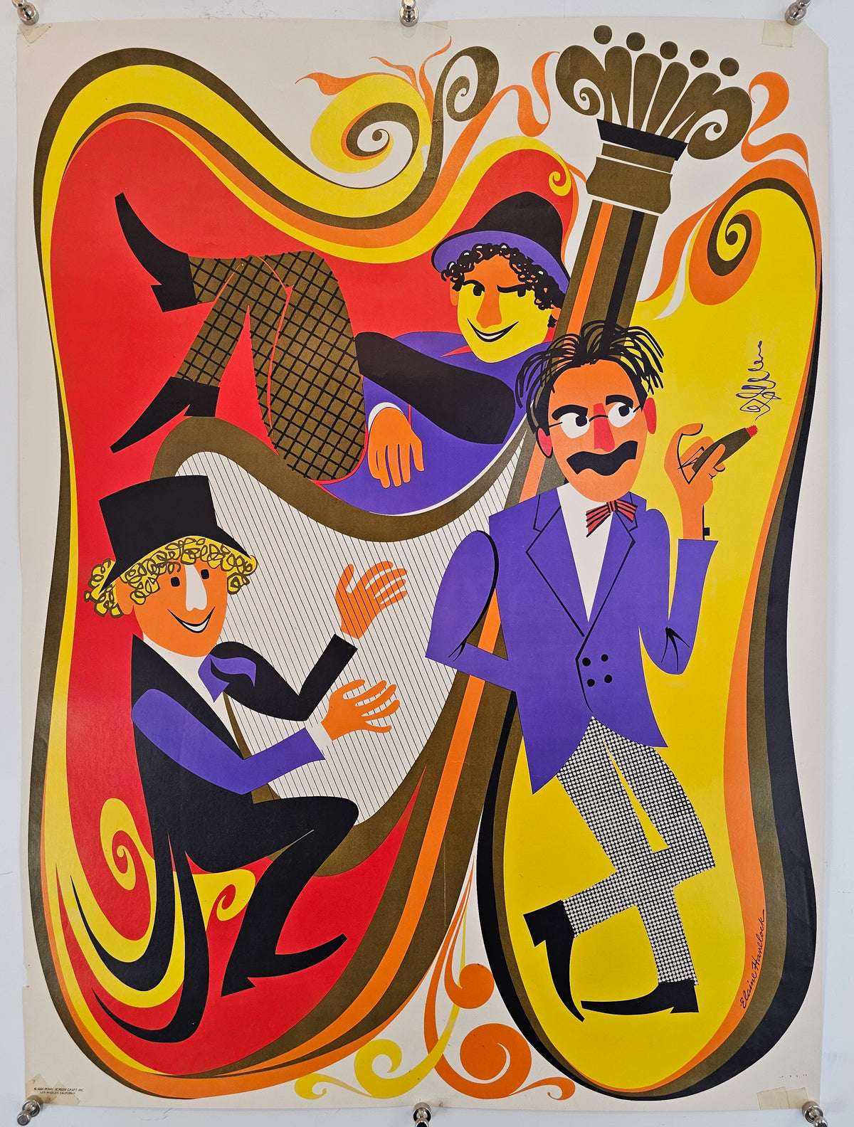 The Marx Brothers by Elaine Havelock - Original Vintage Poster