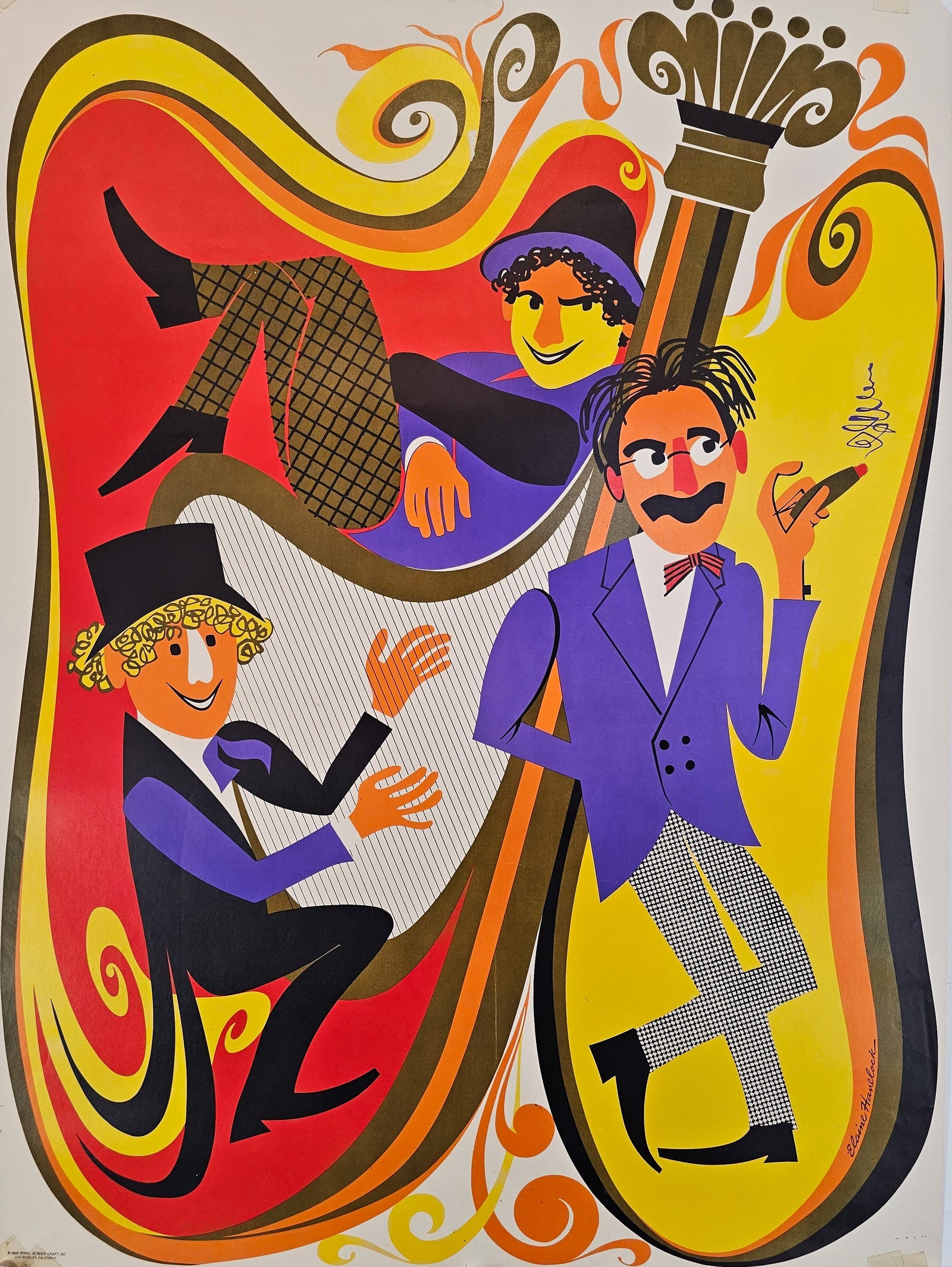 The Marx Brothers by Elaine Havelock - Original Vintage Poster
