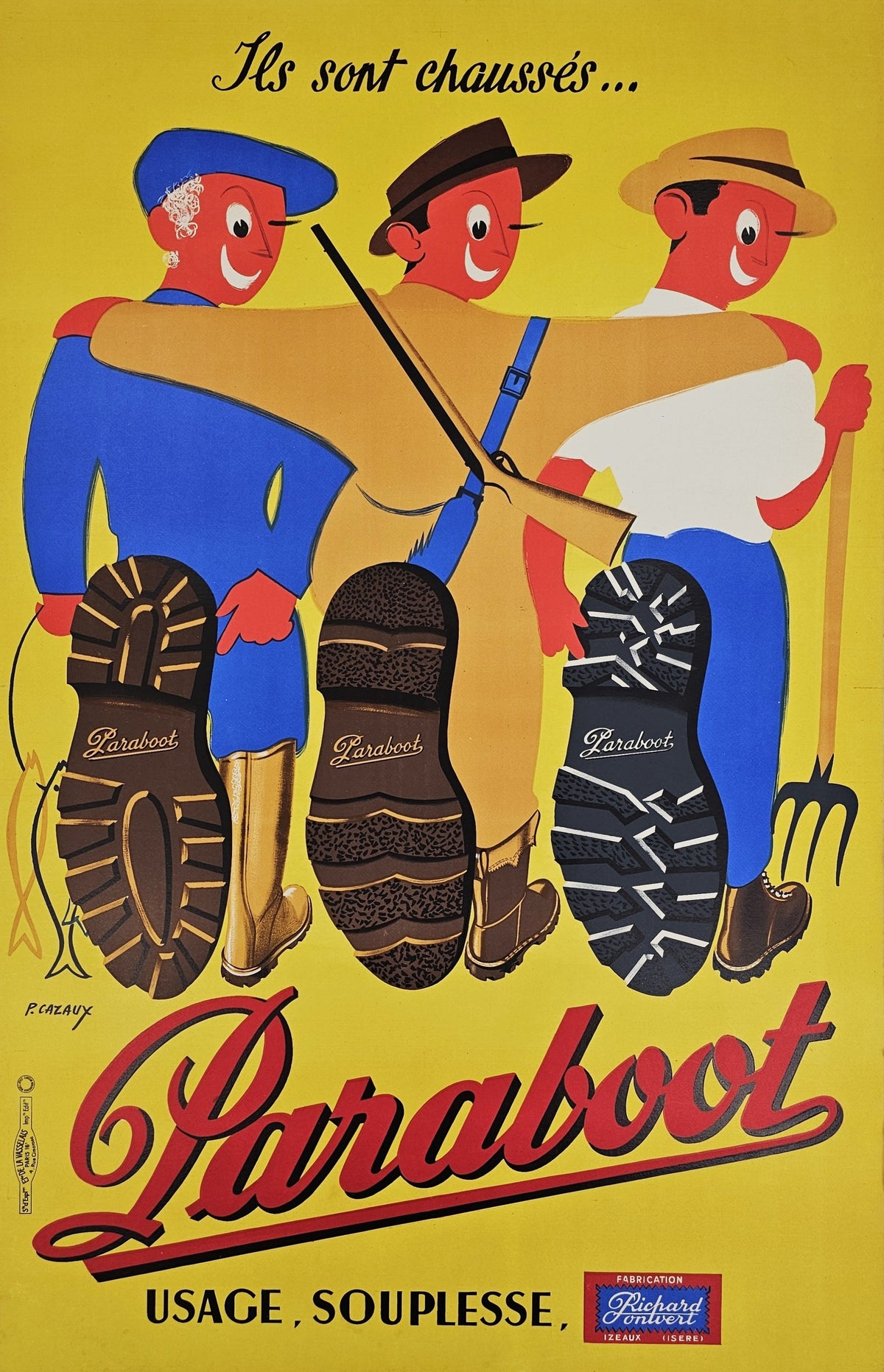 Paraboot Shoes - Original Vintage Poster
