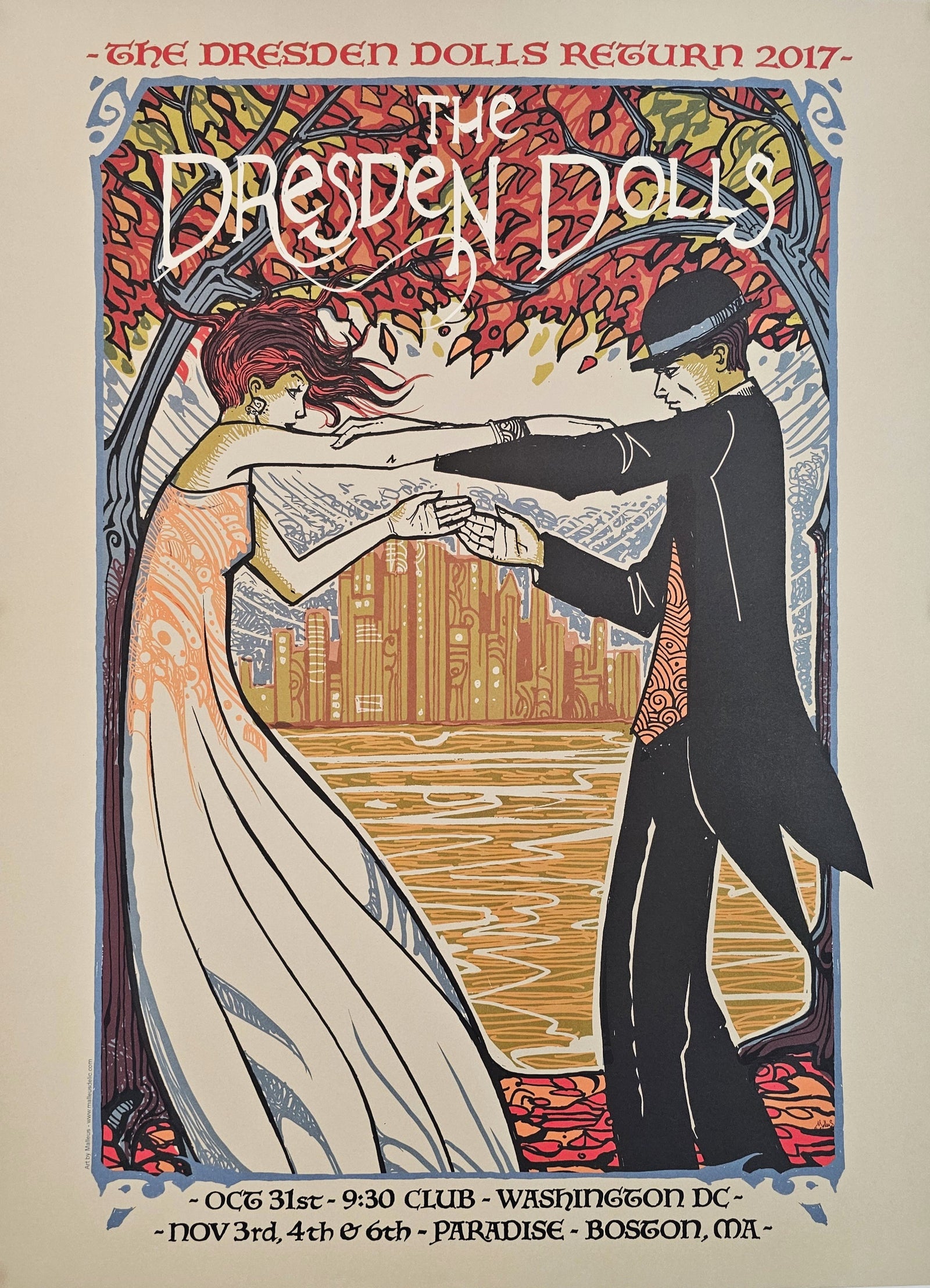 Dresden Dolls by Malleus - Original Vintage Poster