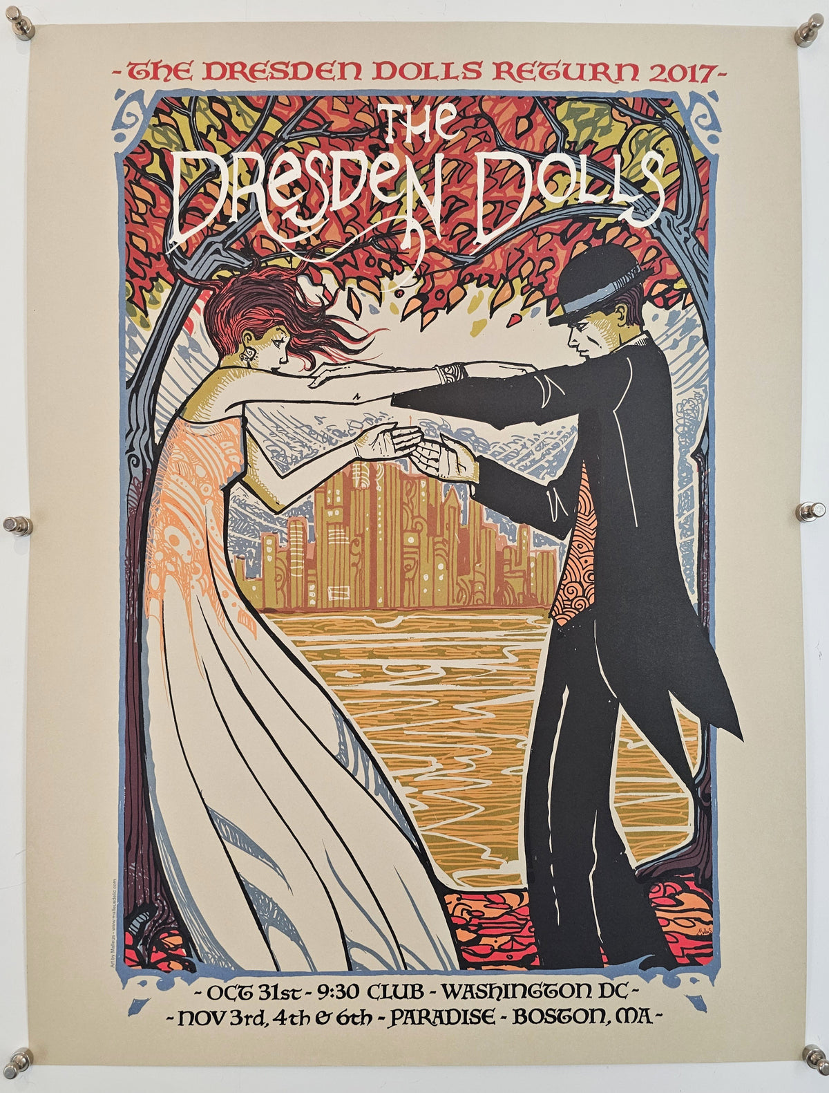 Dresden Dolls by Malleus - Original Vintage Poster