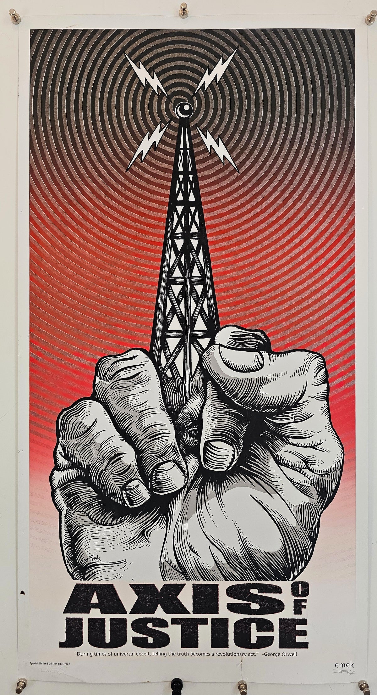 Axis of Justice by Emek - Original Vintage Poster