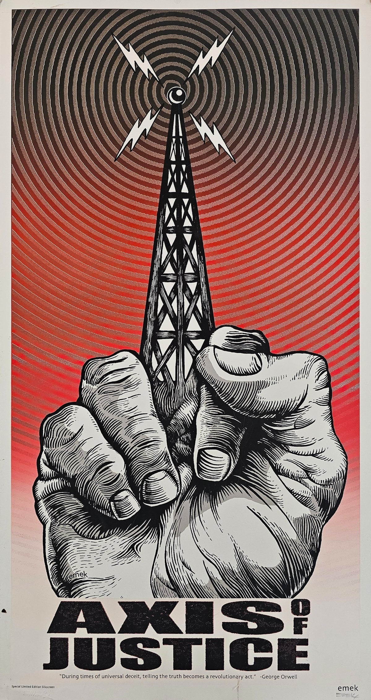 Axis of Justice by Emek - Original Vintage Poster