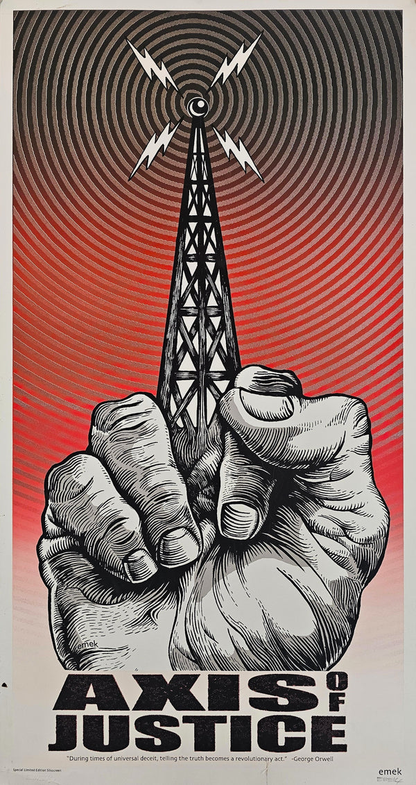 Axis of Justice by Emek, Signed - Original Vintage Poster