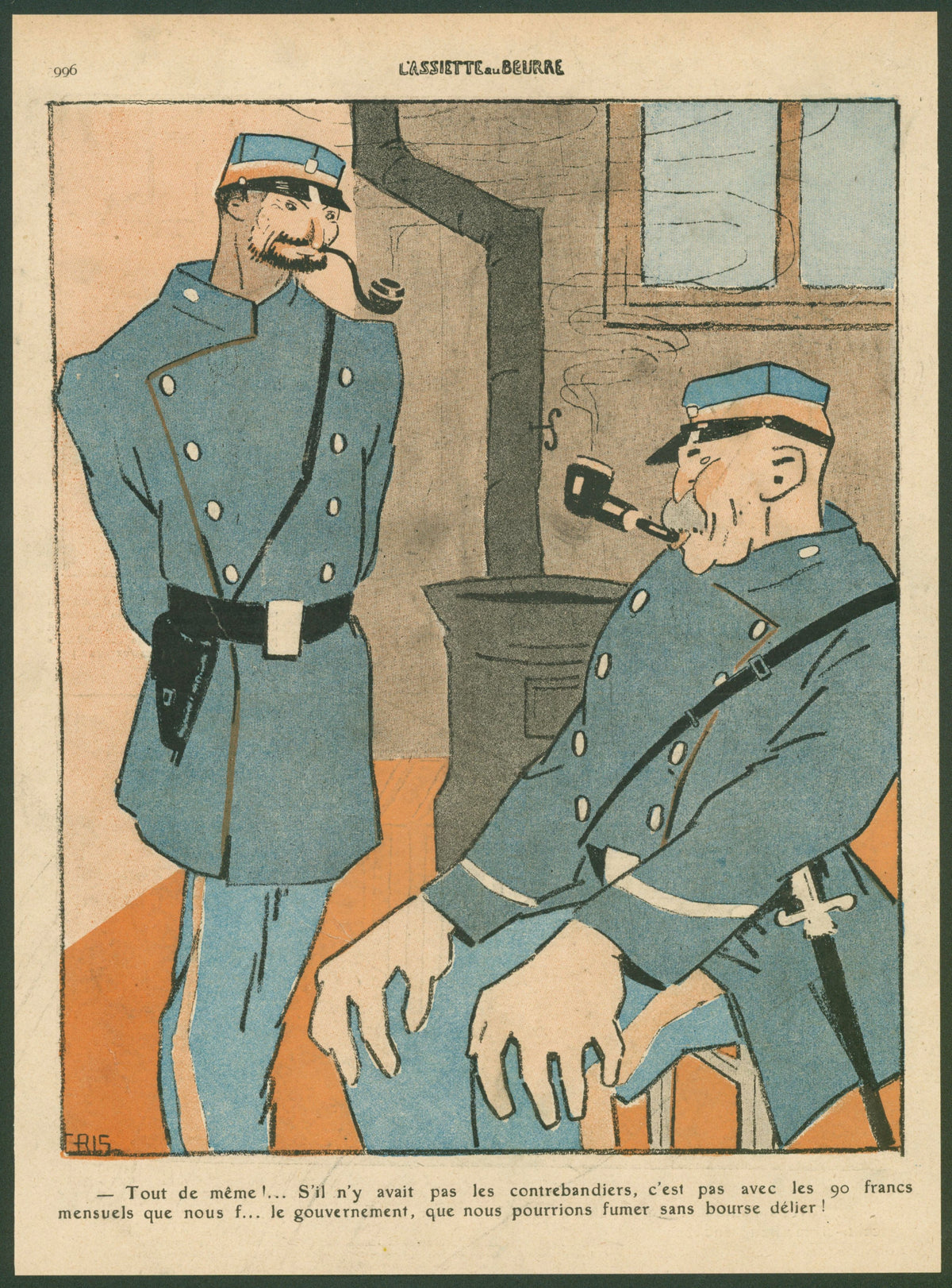 Soldier's Pay, L'Assiette au Beurre - Original Vintage Illustration