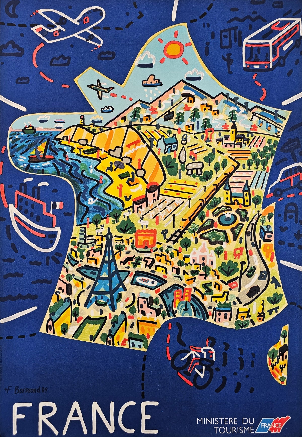 Visit France, Ministry of Tourism - Original Vintage Poster