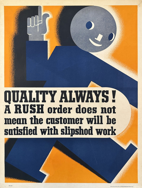 Quality Always, Motivational Poster (WW2) - Original Vintage Poster