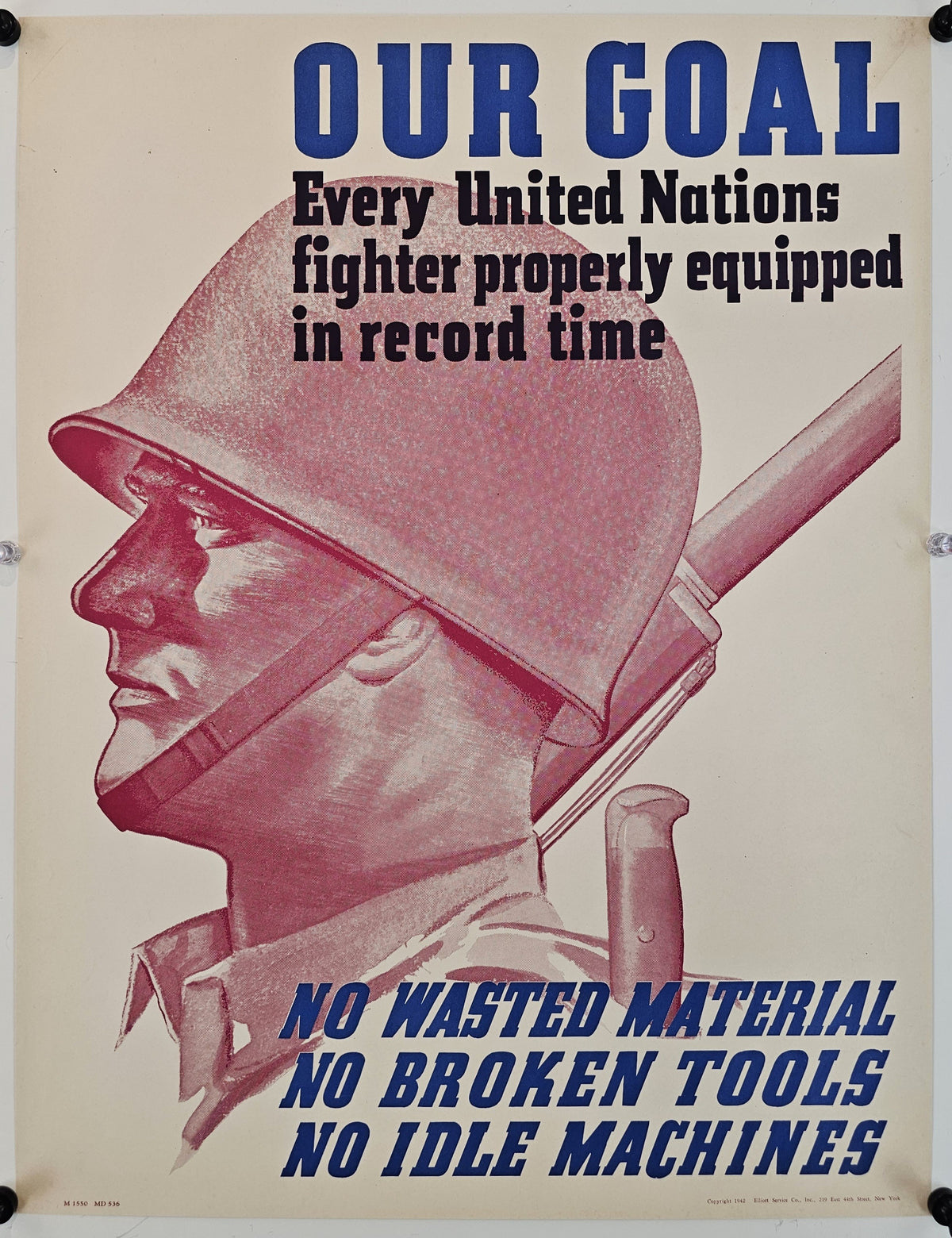 Our Goal, Work Propaganda (WW2) - Original Vintage Poster