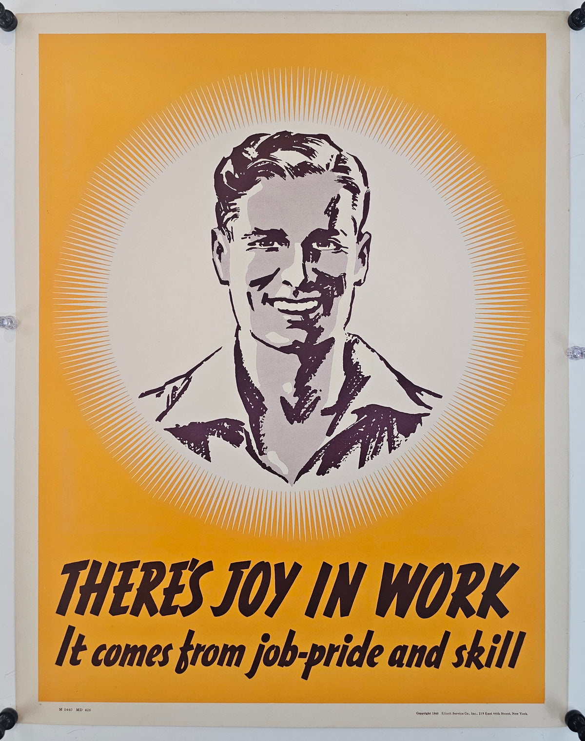 There's Joy In Work, Work Propaganda (WW2) - Original Vintage Poster