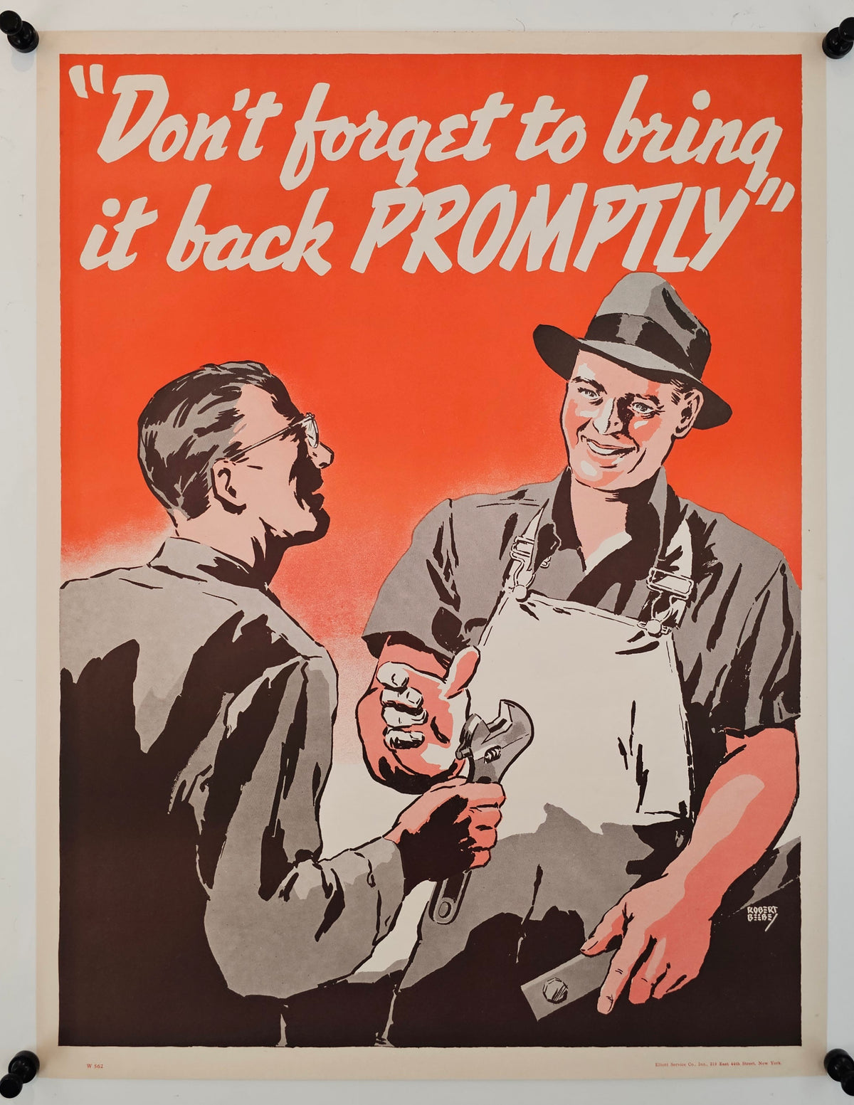 Bring it Back Promptly, Work Propaganda (WW2) - Original Vintage Poster