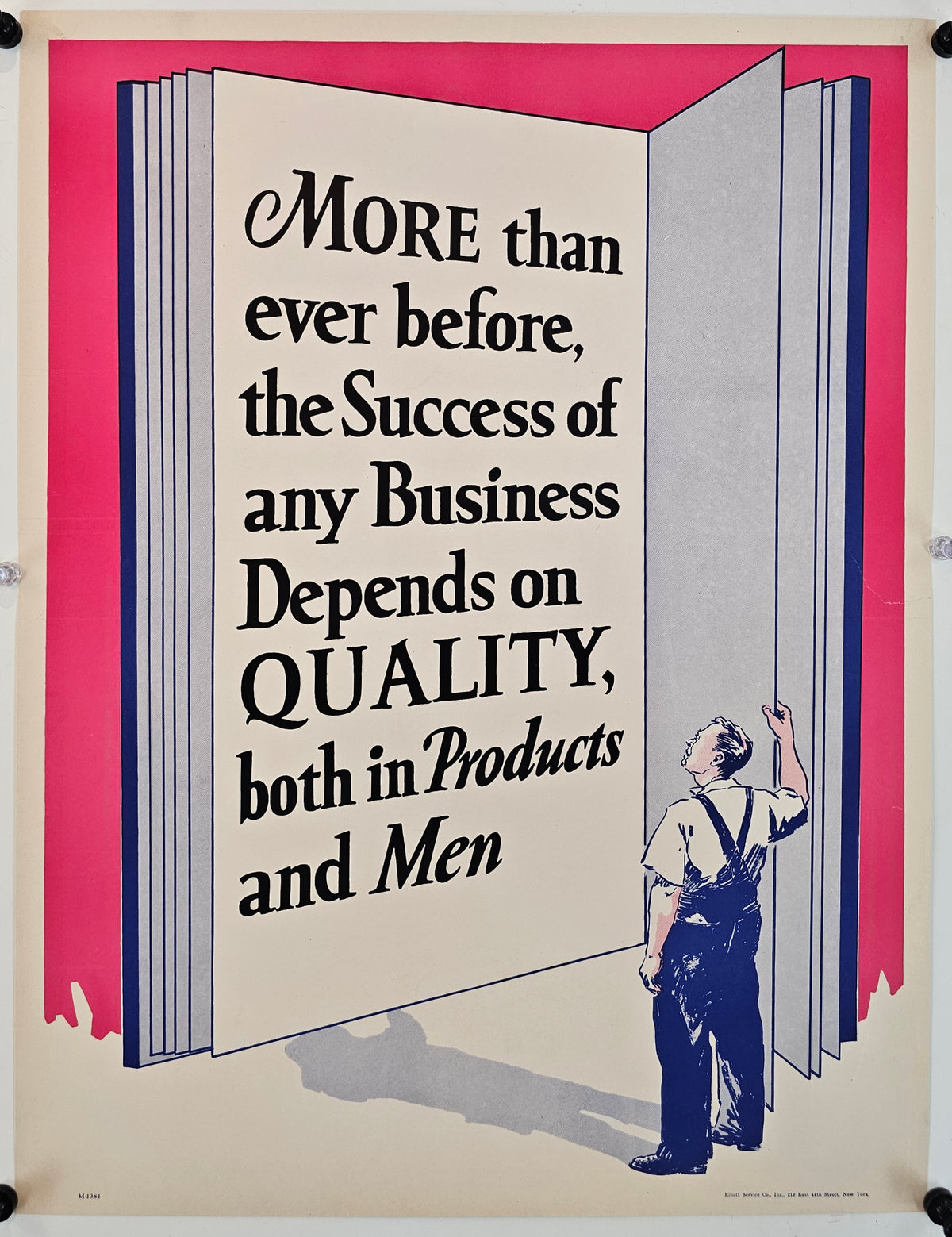 Success Depends on Quality, Work Propaganda (WW2) - Original Vintage Poster
