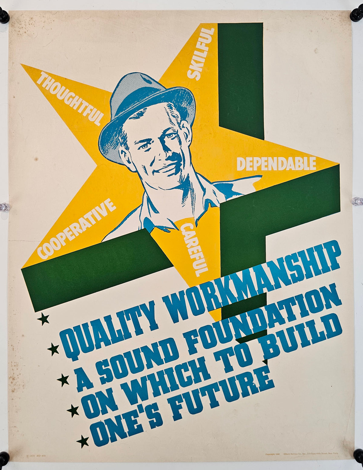 Quality Workmanship, Work Propaganda (WW2) - Original Vintage Poster