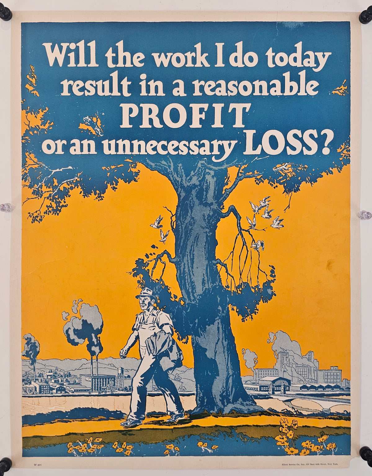 Profit or Loss, Work Propaganda (WW2) - Original Vintage Poster
