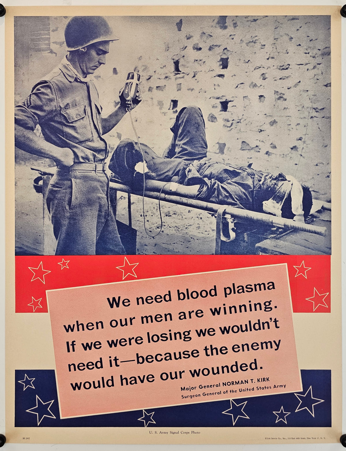 Blood Plasma, Work Propaganda (WW2) - Original Vintage Poster