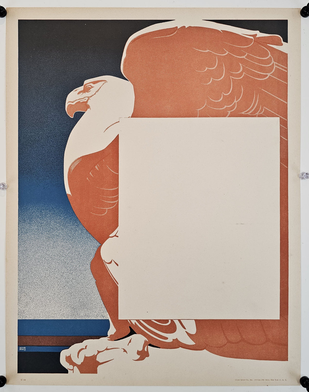 Bald Eagle, Work Propaganda (WW2) - Original Vintage Poster