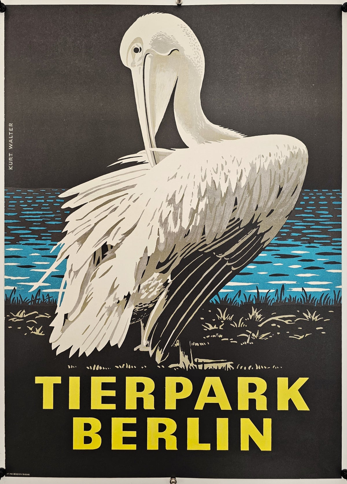 Berlin Zoo, Pelican - Original Vintage Poster