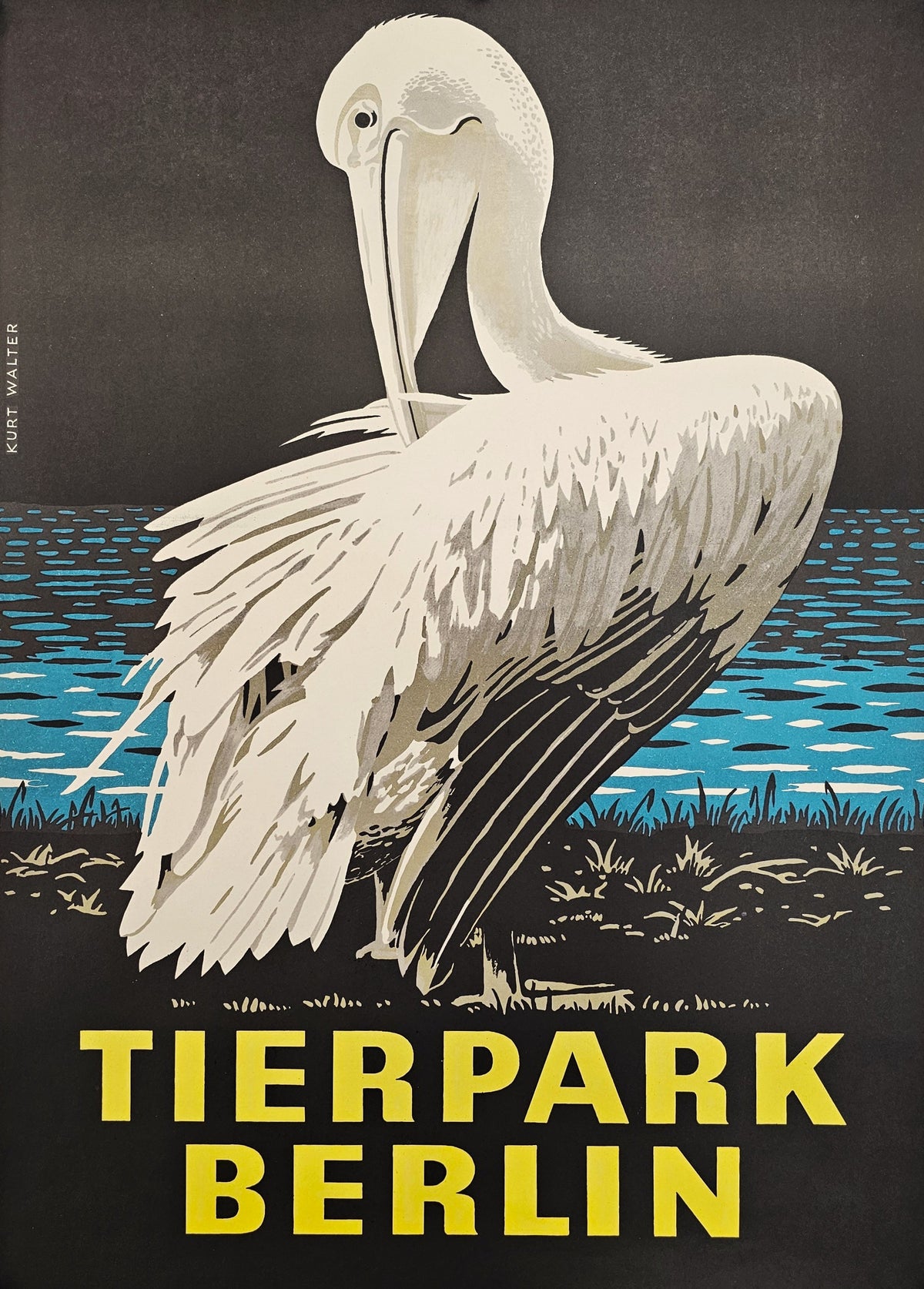 Berlin Zoo, Pelican - Original Vintage Poster