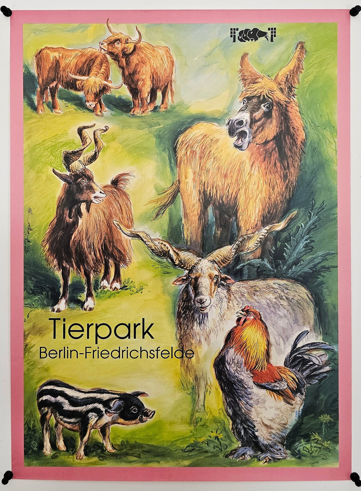 Berlin Zoo  - Original Vintage Poster