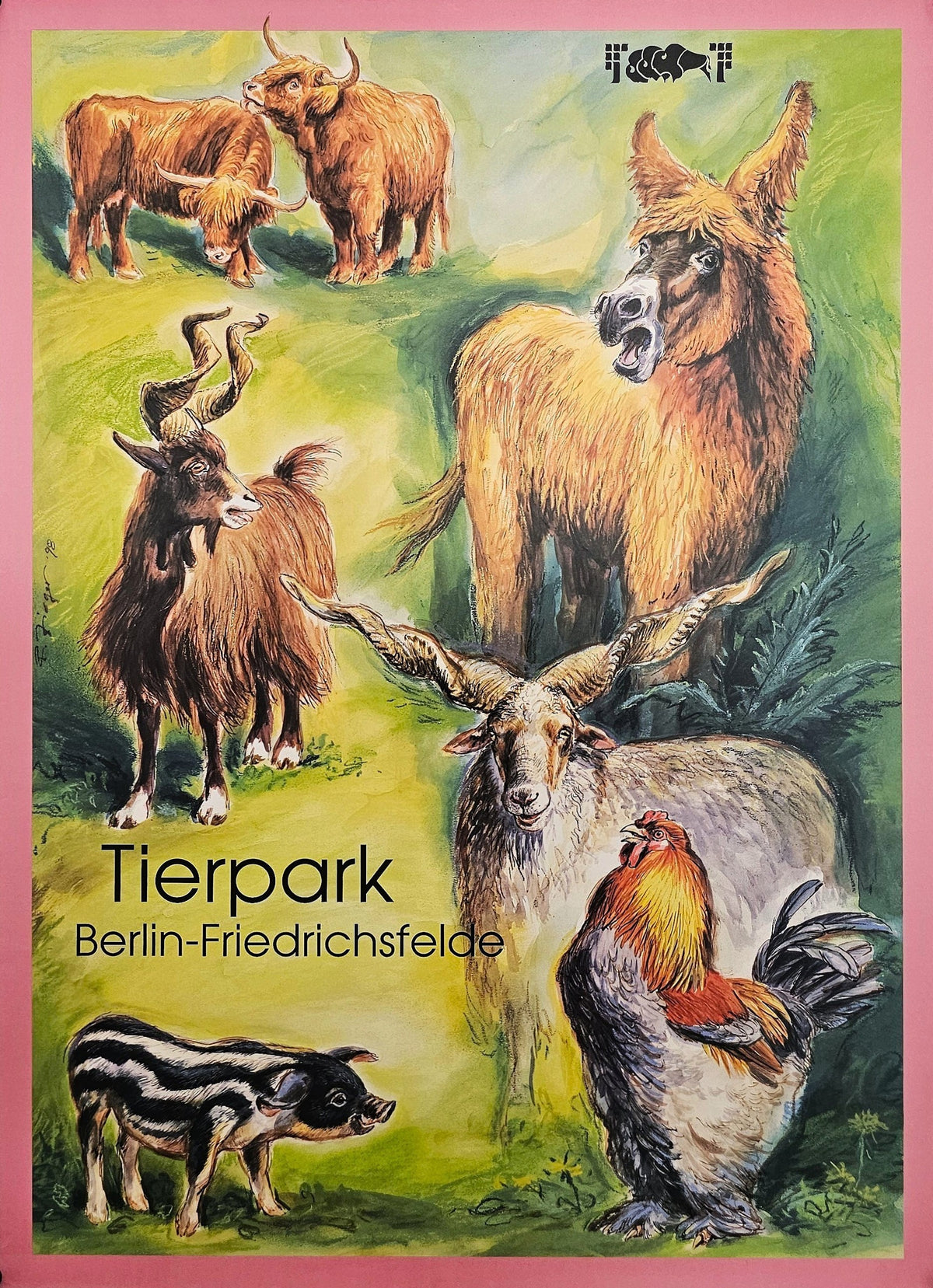 Berlin Zoo  - Original Vintage Poster