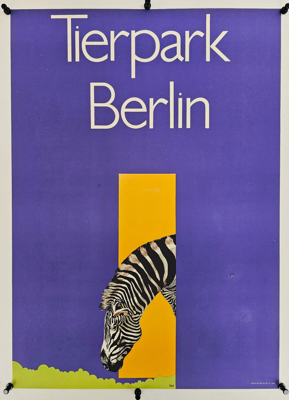 Tierpark Berlin, Zebra - Original Vintage Poster